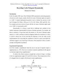 Recycling Cyclic Polygons Dynamically