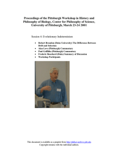 Proceedings of the Pittsburgh Workshop in History - Philsci