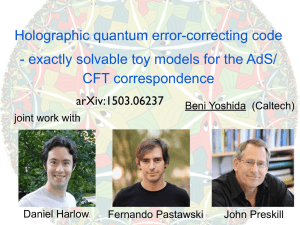 Holographic quantum error-correcting code