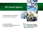 BC Cancer Agency - LifeSciences BC