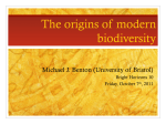 The origins of modern biodiversity