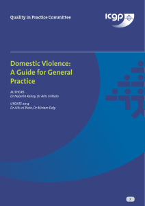 Domestic Violence: A Guide for General Practice
