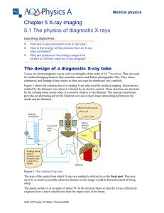 Chapter 5 X-ray imaging 5.1 The physics of diagnostic X-rays
