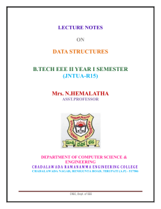 Lecture Notes- Data Structures