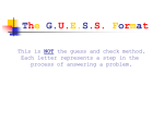 The G.U.E.S.S. Format