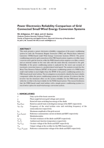 Power Electronics Reliability Comparison of Grid Connected Small