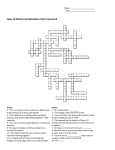 Forces and Motion Crossword