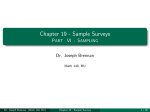 Chapter 19 - Sample Surveys - PART VI : SAMPLING