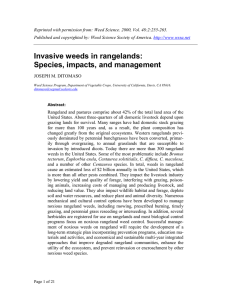 Invasive weeds in rangelands: Species, impacts, and management