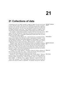21 Collections of data