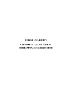 Sem I CHE 131 - Christ University