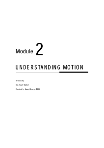 Module 2 UNDERSTANDING MOTION 2