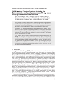 AAPM Medical Physics Practice Guideline 2.a: Commissioning and