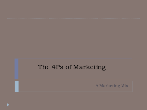 The 4Ps of Marketing - Digital Commons @ Wofford