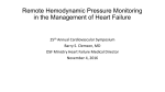 Remote Hemodynamic Pressure Monitoring in the