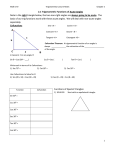 2.1 Trigonometric Functions of Acute Angles Note in the right