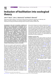 Inclusion of facilitation into ecological theory