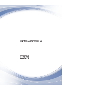 IBM SPSS Regression 22