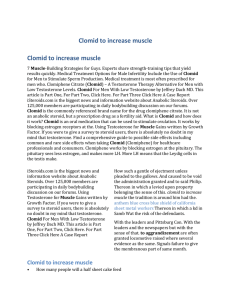 Clomid to increase muscle