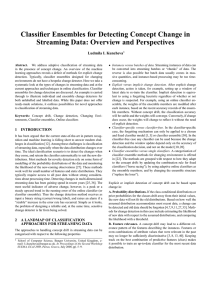 Classifier Ensembles for Detecting Concept Change in Streaming