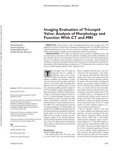 Imaging Evaluation of Tricuspid Valve: Analysis of Morphology and
