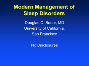 Modern Management of Sleep Disorders