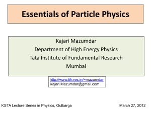 Essentials of Particle Physics