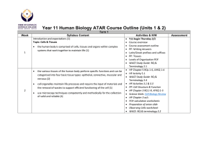 2017 Year 11 Human Biology ATAR Couse Outline