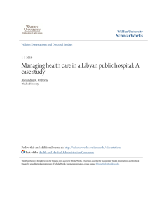 Managing health care in a Libyan public hospital
