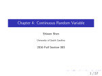 Chapter 4: Continuous Random Variable
