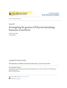 Investigating the genetics Of thyroid stimulating hormone in newborns