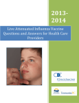 Live Attenuated Influenza Vaccine Questions