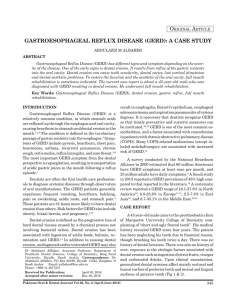 gastroesophageal reflux disease (gerd): a case study