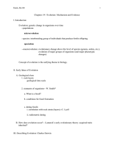 Chapter 17 / Evolution: Mechanism and Evidence