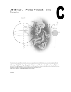 AP Physics C – Practice Workbook – Book 1