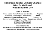 Risks from Global Climate Change from UN Institutional Investors