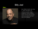 Billy Joel - Megan Allred`s ePortfolio