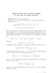 Proof of the Law of Large Numbers in the Case of Finite Variance