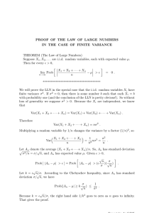 Proof of the Law of Large Numbers in the Case of Finite Variance