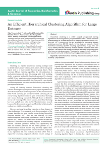 An Efficient Hierarchical Clustering Algorithm for Large Datasets