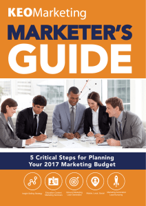 5 Critical Steps for Planning Your 2017 Marketing