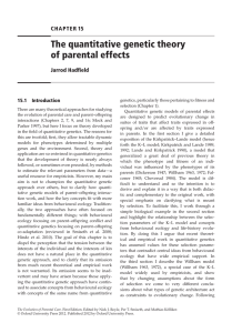 The quantitative genetic theory of parental effects