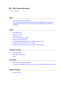 M1 - M3 Modules Summary