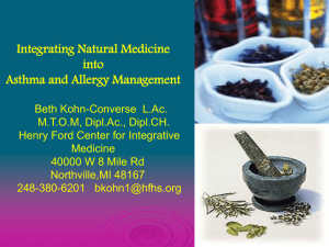 Integrating Natural Medicine into Asthma and Allergy Management