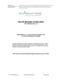 pelvis imaging guidelines