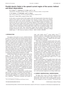 Parallel electric fields in the upward current region of the aurora