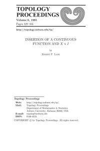 Topology Proceedings 6 (1981) pp. 329