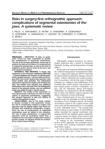 Risks in surgery-first orthognathic approach