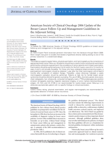 American Society of Clinical Oncology 2006 Update of the Breast