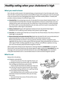 Healthy eating when your cholesterol is high